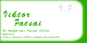viktor pacsai business card